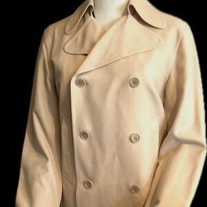 Y's YOHJI YAMAMOTO Lightweight Wool Womens Pea Coat size 3 VINTAGE never worn